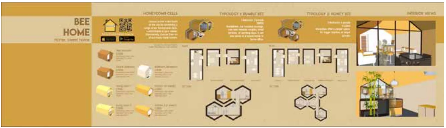 Bee Home pod designs and pricing pamphlet