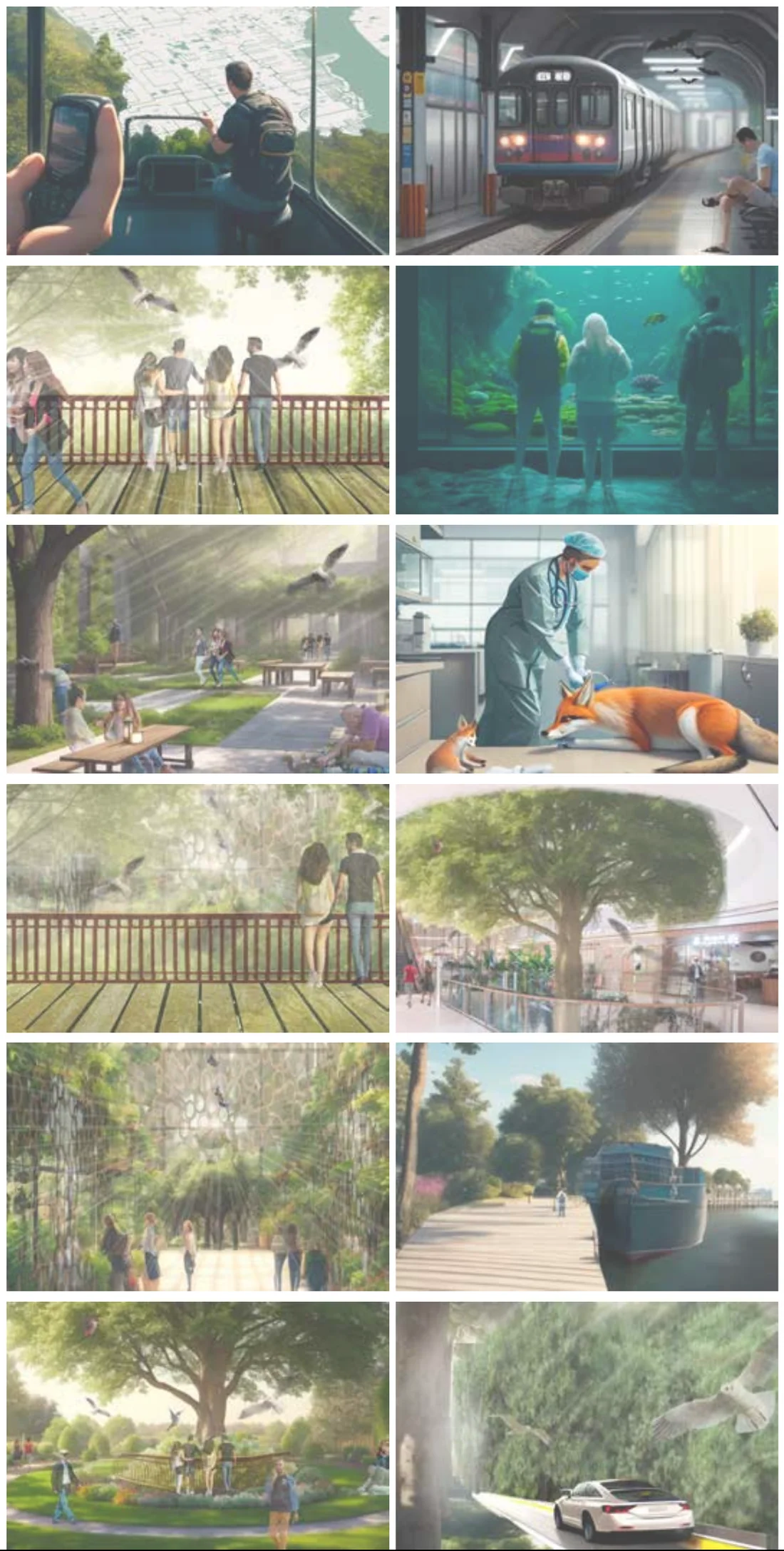 Twelve views of life in the shared habitats