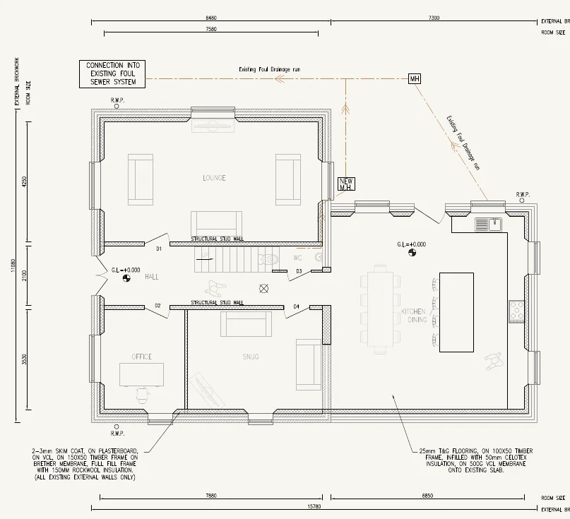 Proposed ground floor plan