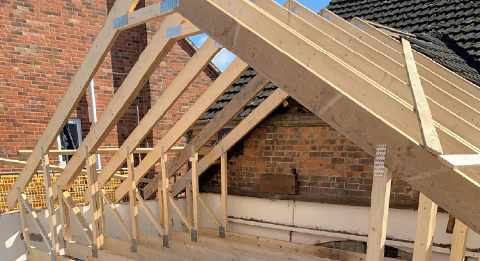 Internal timber roof frame